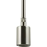 Progress Lighting P5198-09 1-Light Stem Mounted Pendant Used with Markor Or Chloe Shades For Complete Fixture, Brushed Nickel