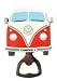 VW Camper Van Bottle Opener Fridge Magnet - Red