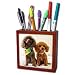   - Dogs Poodle - Poodle Puppys - Tile Pen Holders-5 inch tile pen holder