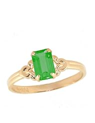 10K Gold Girls May Birthstone Ring (size 4)