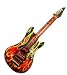 Aufblasbare Gitarre mit Flammen, PVC, rot