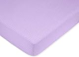 Mod Dots Purple and Brown Fitted Crib Sheet for Baby and Toddler Bedding Sets by JoJo - Mini Dot