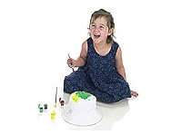 Protect-a-Bub White/ Navy Paint Your Own UV UPF 50+ Sun Hats Toddler size 4-7 years 4T, 5T- sz 7