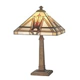 Geo Mission Table Lamp in Antique Brass