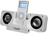 DreamGear i.Sound 2x Power Foldable iPod Speaker System with AC Adapter (White)