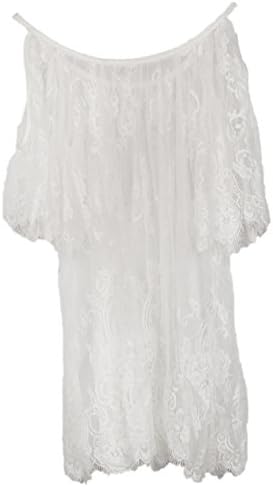 Pop Vintage Hippie Boho Embroidery Floral Lace Crochet Mini Beach Party Dress Tops (S)