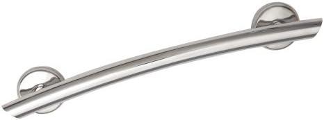 Arched Shower Safety Bars for Seniors - Stainless Steel Bathtub Handle Grab Bar for Wall - 20 inch Bathroom Safety Shower Handles with Rubber Grips - Elderly Balance Assist Bar by Grabcessories