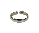 Sterling Silver Plain Band Toe Ring