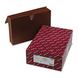 5In Expansion Wallets W/Leather-Like Cord, 6 Pocket, Redrope, Legal, 10/Bx