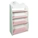 Gift Mark Four Tier Bookcase with Clock, Pink