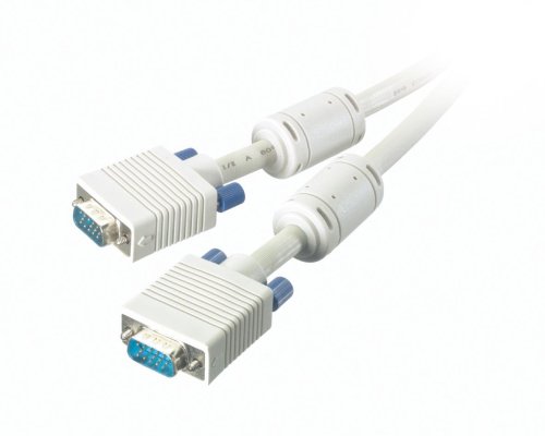 Vivanco CK 174/15 VGA Analog Monitor Anschlusskabel 15 pol. HD-Stecker auf 15 pol. HD-Stecker, Ferritkern, 15,0 m