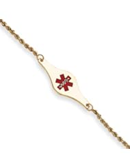 7 Inch 14k Gold Medical Jewelry Bracelet