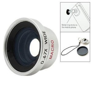 niceeshop(TM) Detachable Magnetic 0.67X Wide Angle / Macro Lens For IPhone4,Ipod,Ipad,Any other Camera Phones (Camera Lens Smaller than 9.5mm) + Cable Tie
