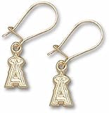 Los Angeles Angels of Anaheim 3/8 A Dangle Earrings - 10KT Gold Jewelry