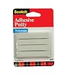 3M Commercial Office Supply Div. MMM860 Adhesive Putty- Reusable- Removable- 2 oz- White