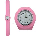 Acczilla Slap Watch - Silicone Slap On Watch - Light Pink - Large