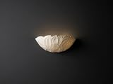 Leaf Pattern Semi Circle Porcelain Wall Sconce