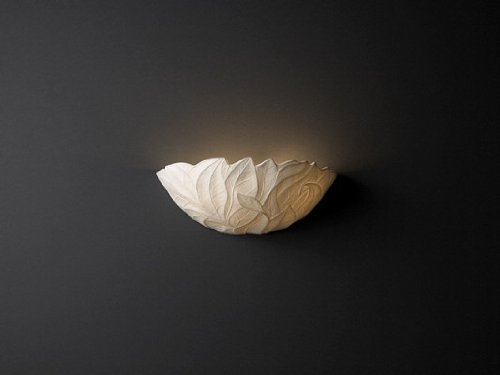 Leaf Pattern Semi Circle Porcelain Wall Sconce Image Leaf Pattern Semi Circle Porcelain Wall Sconce