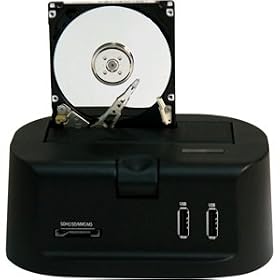 XION 2.5-Inch / 3.5-Inch SATA HDD to eSATA and USB 2.0 Dock Station XON-SAHDCB-CMBOCR (Black)