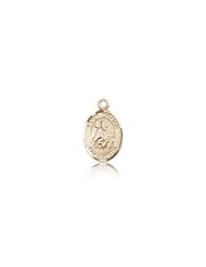 Free Engraving Included Medal-14k Gold St. Saint William of Rochester Medal 1/2 x 1/4" 9114k w/o Chain w/Box Patron Saint of Adopted Children