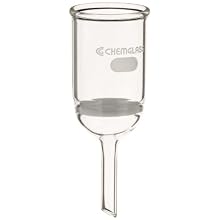 Chemglass CG-1402-10 Glass Buchner Filtering Funnel with Coarse Frit, 30mL Capacity, 8mm OD x 75mm Length Stem, 30mm Diameter