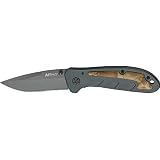 M-tech Wood Inlaid Stainless Steel Knife (7.75-Inch)