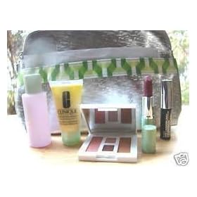 Clinique 7 Piece Travel Set Mascara, Lipstick, Great Compact with Bronzer, Plus More