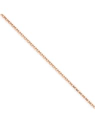 14k Rose Gold Rose Gold 1.4mm Diamond-Cut Cable Chain