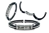 Inox Stainless Steel Spring Loaded Mens Bracelet