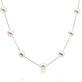 Bling Jewelry .925 Sterling Silver White Freshwater Pearl Tin Cup Necklace 16" 18" - 16"