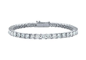Diamond Tennis Bracelet : Platinum - 5.00 CT Diamonds