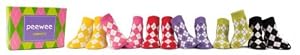Trumpette Baby Girl Argyle Peewee Golf Socks - Box of 6 pairs