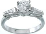 925 Sterling Silver 3 Stone CZ Ring