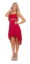 Sophisticated V-neck Bishop Sleeveless Sequined Beaded Empire   Waistline Chiffon Sweetheart Cocktail High-Low-Hem  Dress