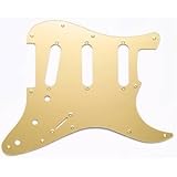 GP Factory(GPファクトリー) ストラトキャスター用ピックガード 72年式11穴タイプ ゴールドミラー