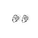 Mikiy Women's Alloy Heart Created Diamond Crystal Earring Studs