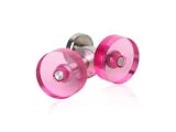 BLOCK Silver Cufflinks by Top UK Designer in CANDY PINK with Presentation Box