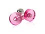 BLOCK Silver Cufflinks by Top UK Designer in CANDY PINK with Gift Box