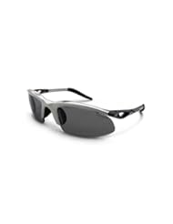 Health and Beauty: Switch Vision Polarized Sunglasses- Headwall Swept Back Matte Silver - Liberty Optical