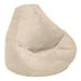 Elite`s MICROFIBER SOFT SUEDE LUXE Fawn BEAN BAG Adult Extra Large Size 41"W x 39"D x 33" High Frameless Chair