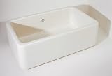 Rohl RC3018WH White Shaws Original Single Basin Fireclay Kitchen Sink from the Shaws Original Series RC3018