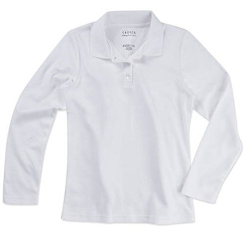 George Girls' School Uniform Long Sleeve Polo Shirt