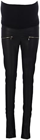 9FASHION Maternity Women's Giordano Skinny Pants, Small, Black