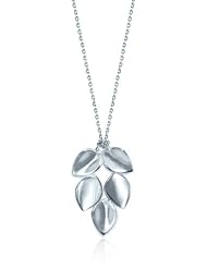 Alex Woo "Vida" Sterling Silver Small Leaf Pendant Necklace, 18"