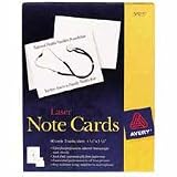 Avery Inkjet Greeting Cards (25) & Statement Size Envelopes 5.5X8.5In