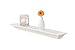 WELLAND 36 Inch Solid Pine Wood Floating Shelves Wall Mounted,Corona Crown Molding Floating Wall Display Shelf,White Finished.