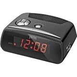 jWIN JL106BLK Compact Digital Alarm Clock