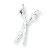 Sterling Silver Scissors Charm with 20 inch Sterling Silver Chain