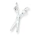 Sterling Silver Scissors Charm with 20 inch Sterling Silver Chain