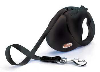 Flexi Mini Deluxe Retractable All Belt Leash with Soft Grip For Dogs Up To 26lbs.
